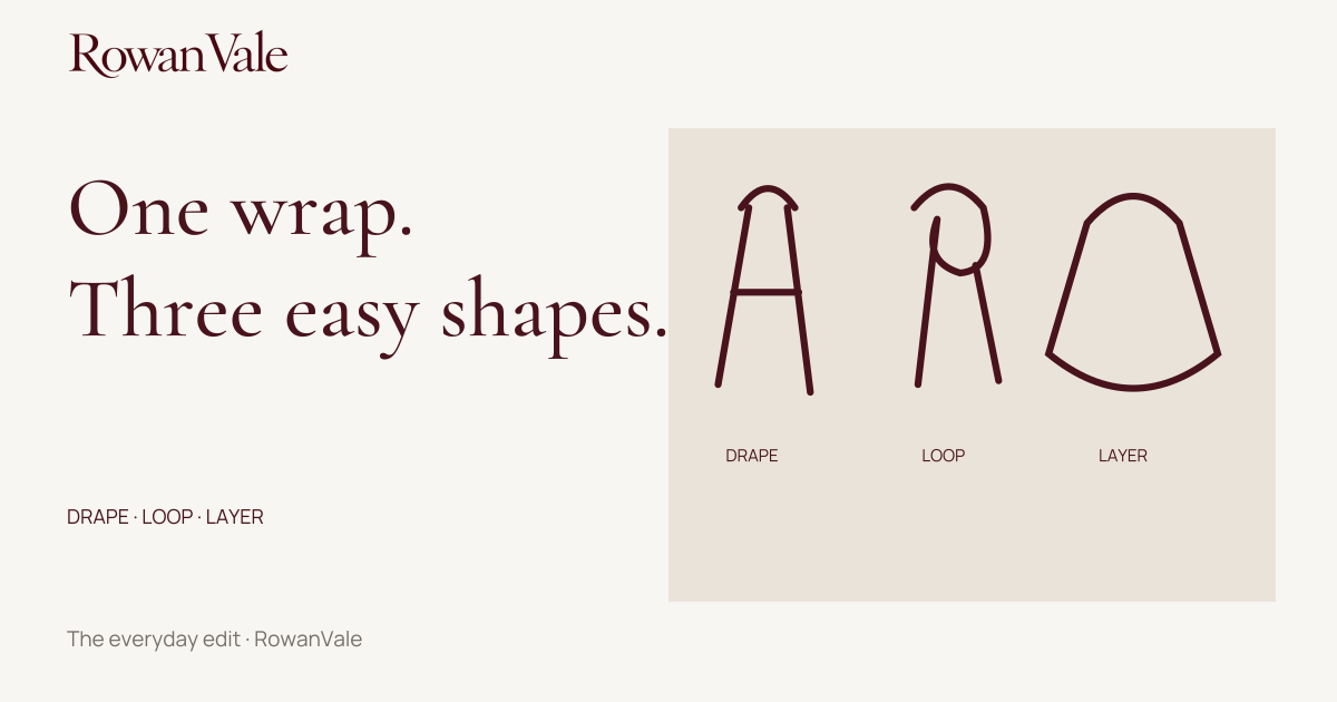 Three easy ways to wear a wool wrap — illustrated guide